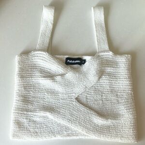 ❤️… Paliskates Knit Crossover Crop Top